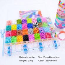 2650 件彩虹色带工艺套件 - 硅胶橡胶带，用于 DIY 手链制作，带有字母饰物的可爱动物和花卉图案 - 适合年轻人的创意礼物，无需电源