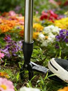 四爪钢制除根器 - 重型铝制头部，配有舒适握柄，高效除根/松土/草坪通气，适用于家庭园丁、房主、后院菜园、花坛/夏末初秋庭院维护，是乔迁新居/园艺爱好者的实用礼物。 - 彩色 - 查看 8