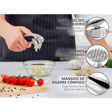 PZW U Chef Prensa para ajos manual de mango suave y acero inoxidable de grado alimenticio trituradora y picadora de ajo con diseño ergonómico2537 - Pago - Ver 8
