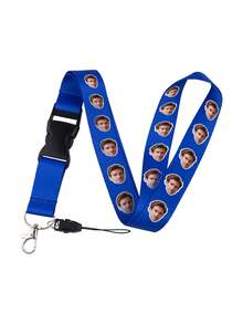 1pc Customized Photo Lanyard - Personalized Portrait Printed Neck Strap, 5 Color Options, Soft & Durable Material, Suitable For Daily Use, Perfect For Holding Phone, ID Card, Keys, Access Card, USB, Camera, Name Tag, Etc. - Multicolor - View 7