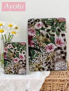 1 Stück Leoparden-Muster Blumen-Muster & Lilien Tablet Hülle & Kindle E-Book Hülle kompatibel mit iPad 10. Generation, iPad 10.2/Mini6/Mini7/9.7 Zoll, kompatibel mit Samsung Galaxy Tab A9 Plus, Kindle (11. Generation-2024 Release)(6 Zoll), Kindle Paperwhite 12. Gen 2024, perfektes Geschenk zu Weihnachten und Geburtstag, süße Mädchen Tablet Hülle - Verschiedenfarbig - Übersicht 8