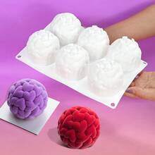 1 szt. Silikonowa foremka w kształcie serca, zagęszczony kosz kwiatowy, czekoladowy budyń cukierkowy, galaretka, francuski mus deserowy, narzędzie do pieczenia ciasta, mała forma do ręcznie robionego mydła w kształcie misia, cylindryczny kosz warzywny, domowy prezent na Walentynki, Dzień Matki, Wielkanoc - Wielokolorowe - Zobacz 2