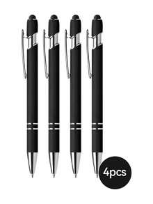 [客製化]1-32支個性化金屬可伸縮鑽石圓珠筆 + 觸控螢幕觸控筆套組 | 防滑握把 + 流暢書寫中尖 | 相容手機/平板/辦公設備 | 可刻印姓名/日期/Logo | 商務刻字筆 + 教師節禮物 + 結婚情侶中性筆 | 適合學生/上班族/教師 (男女通用) - 彩色 - 查看 19