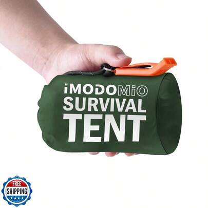 便携式防水应急帐篷隔热毯，适用于徒步旅行、露营和汽车紧急情况