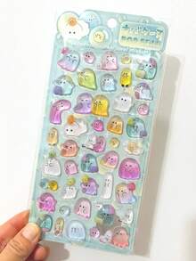 Nayiben 1张卡通动物贴纸，卡通动物自粘贴纸，适用于剪贴簿和文具装饰