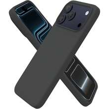 Ốp lưng điện thoại bằng silicon lỏng 3 lớp, cao su mềm, bảo vệ toàn diện chống sốc với lớp lót sợi nhỏ chống trầy xước, tương thích với iPhone 17, 17 Air, 17 Pro, 17 Pro Max, 13, 11, 16 Pro Max, 15, 14 Plus, 12 - Màu xám than chì - Xem 7