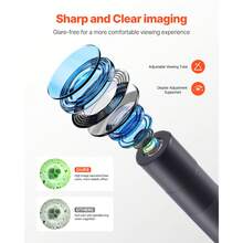 Trinocular Microscope, 40-5000X Magnification, Professional Compound Microscope For Adult With Phone Adapter, LED Light, Aluminum Alloy Body, For Lab, School, Home, Education - 查看 4