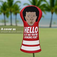 1 pieza Funda personalizada y creativa para cabeza de palo de golf, protector universal bordado de PU para eje de golf - Rojo - Ver 6