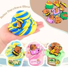 24 Pack Axolotl Butter Slime Kit, Funny Slime Charms, Soft Slimes, Stress Relief Toys For Kids, Party Favors For Toddlers Teens Girls And Boys - 彩色 - 查看 10