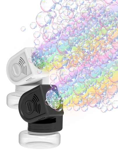 Kids Indoor/Outdoor Bubble Blower Toy, Adjustable Angle, One-Button Activation, Party Atmosphere Bubble Maker, Compact Handheld, Easy To Carry (Batteries And Bubble Solution Not Included)