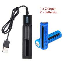 18650 USB Rechargeable Battery, 3000mAh Large-Capacity 3.7V Lithium-Ion Battery, 18650 Flashlight Headlamp Battery Set - 藍色 - 查看 12