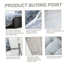 YQQ Colchón Para Silla Exterior Cojines de silla al aire libre de 2 piezas almohadillas silla baja a cuadros grises con corbatas almohadillas asiento en espesas suaves2179 - como en la foto - Ver 5