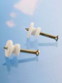 10pcs/20pcs/30pcs/40pcs New Mini Invisible Steel Nail Hangers, Round Head Clasp Fixing Ring