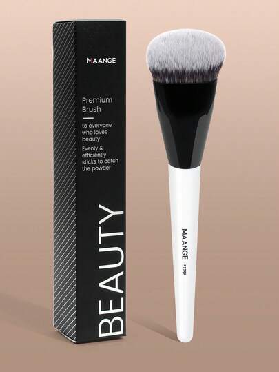 MAANGE 1pc Soft To Touch Premium Synthetic Hair Makeup Brush Durable Professional Cosmetic Brush Foundation Brush Face Brush Powder Brush Blush Brush Concealer Brush Contour Brush Detail Brush For Daily Makeup On Face Doundation Brush For Liquid, Cream, And Powder - Buffing, Blending, And Face Brush Gift For Women & Girl