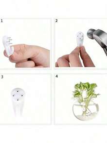 壁挂式玻璃生态瓶套装 - 自浇水水培种植箱，适用于家庭办公室装饰，手工圆形水晶花瓶 - 無色 - 查看 8