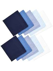 Men's Handkerchiefs 16 Inches, Handkerchiefs For Men, Soft White Hankies For Men - Multicolor - View 2