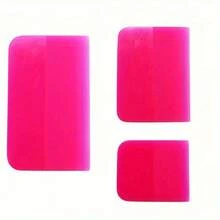 3pcs Car Window Tinting Tools Kit TPU Squeegee Clear Protect Film Vinyl Wrap Anti-Scratch Scraper Blade Water Wiper - 3Pcs Pink - View 3