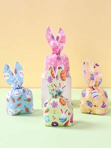 50 túi quà in hình thỏ và trứng Phục Sinh, túi đựng kẹo, bánh quy hình tai thỏ nhỏ, túi đựng đồ, túi gói quà trang trí lễ Phục Sinh, thích hợp cho trang trí nhà cửa trong bữa tiệc Phục Sinh, bao bì quà tặng hình thỏ dễ thương, quà tặng tiệc tùng, trang trí trò chơi săn trứng, quà tặng Phục Sinh - tai thỏ Phục Sinh - Xem 7