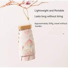 YQQ Meichoon UPF50+ - Paraguas de viaje compacto y ligero portátil resistente al viento impermeable plegable diseño de flores para mujer2179 - como en la foto - Ver 4