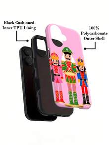 Estuche para teléfono con personaje de Cascanueces bailando Compatible con estuches para teléfonos   17  16 Pro Max  15 Pro Max  13 y  12 Hecho de material TPU a prueba de caídas, resistente al desgaste y cómodo de sostener Un gran regalo para familiares, amigos, seres queridos, novios/novias y para Navidad - Blanco - Ver 7