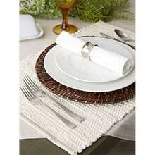 DII - Mantel individual, 100% algodón, lavable a máquina, Tapete de mesa, , 14 x 72", 1(Placemat Natural) - Multicolor - Ver 4