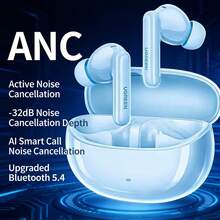 UGREEN Auriculares Bluetooth WS206, HiTune T3Pro, Bluetooth 5.4, Conexión estable, Compatible con Apple y Huawei, Bluetooth 5.4 para juegos y deportes, Azul - Azul - Ver 1