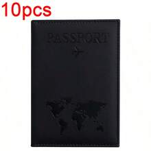 1pc/3pcs/5pcs/10pcs Matte PU Travel Passport Cover, With World Map & Letter Printing, Holder Design Passport Wallet Holder Organizer Women, Essential Travel Accessory Letter Versatile, Large Capacity Middle School Students, High School Senior High School Students, College Students, University Students, Freshman, Sophomore, Underclassmen, Customized Passport Case, Summer Holiday