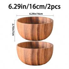 1/2/4/8 piezas Cuencos de madera de acacia con forma de calabaza hechos a mano - Cuencos redondos de madera para ensalada/aperitivos para palomitas, pasta, caramelos, cereales, crema de coco, aperitivos, cocina, diseño rústico, platos de madera hechos a mano, platos para salsa de inmersión 8cm/12.5cm/14cm/16cm
