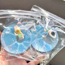 1/2/4/6/12件手工 Taba 聖誕捏捏玩具，亮面麥芽糖聖誕雪人與聖誕樹扁平玩具，聖誕禮物填充物，可愛日系扁平玩具，扁平貓爪毛球，聖誕壓力緩解感官玩具 - 泳池 - 查看 8