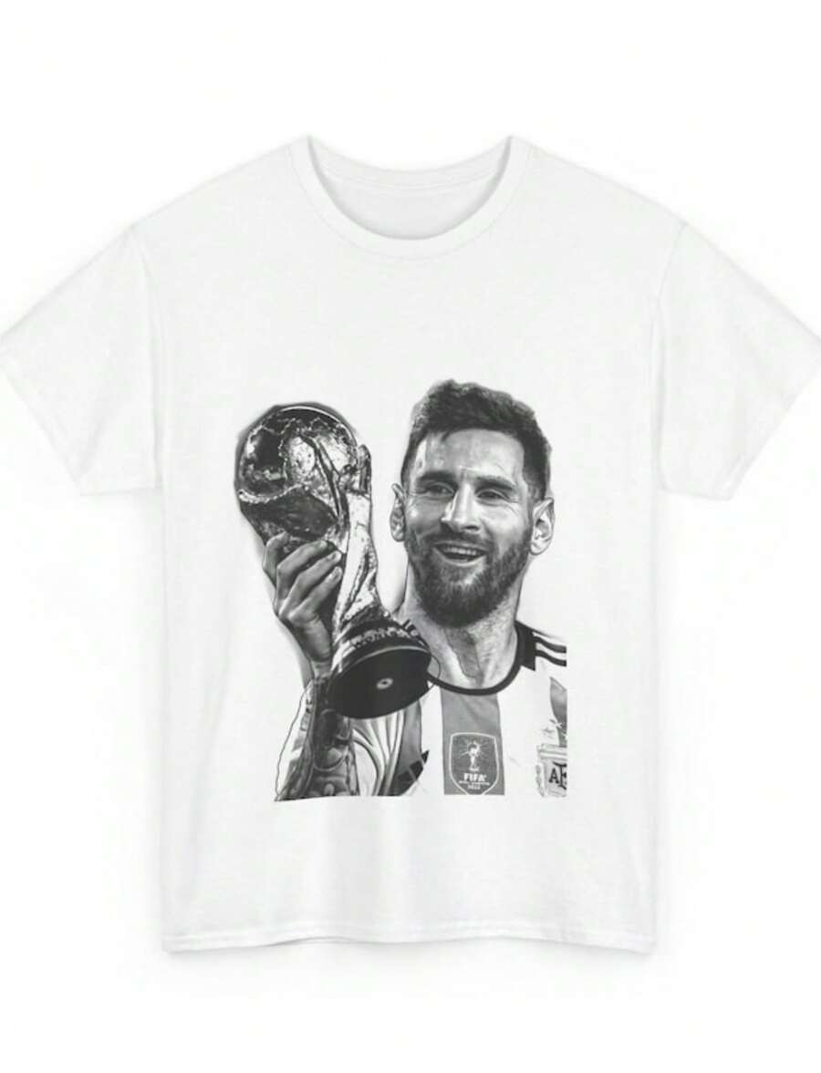 T Shirt _ Argentina Football Vintage Soccer Tee _ Retro Streetwear Graphic Uni Top - trắng - Xem 1