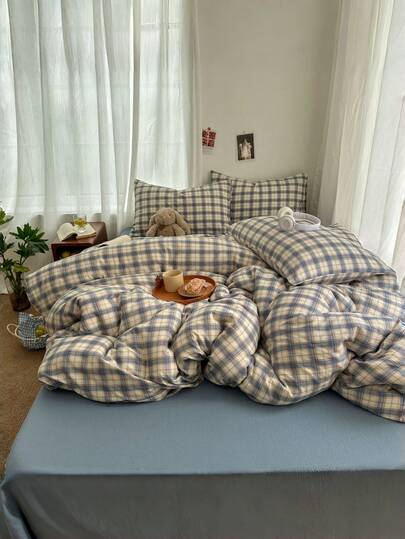 3pcs Thickened Polyester Retro Printed Bedding Set, Suitable For Boys, Girls, Dorm, Bedroom, Zipper Closure, All Season, Soft & Breathable, Fit For Twin, Full, Queen, King Size Bed (1 Duvet Cover, 2 Pillow Shams, No Filler)