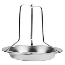 YQQ Yosoo 1 Unid Soporte de Pollo Asado Vertical de Acero Inoxidable Duck Roaster Rack Barbacoa Asar A La Parrilla Herramientas BBQ2179 - Plateado - Ver 2