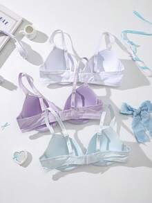 MIMILEMON 3pcs/Set Women's Fashion Underwire Gather Bras - Bust Enhancing, Lifting, Sexy, Comfortable All Day, Shaping Daily Look - Multicolor - View 4