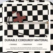 Bible Cover Case For Women Grils, Preppy Bible Bag With Adjustable Shoulder Strap, Waterproof Bible Carrying Tote Bags Holder For Bible Study Supplies Accessories & Christian Gifts - 粉紅格子 - 查看 4