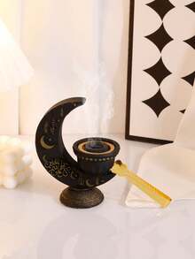 1Pc/1Set Premium Resin Incense Burner, Arabic Style Bakhoor Burner,For Home Decoration, Office Decoration,Wedding Decorations,Living Room Accessories, Decor Ornament Incense Burner, Home Decor, Room Decor, Party And Holiday Decor Ornament Star,Moon,Lantern - Multicolor - View 7
