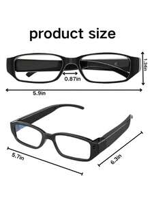 1080P高清视频眼镜，摄像眼镜，智能眼镜，高清电脑网络摄像头，超长续航，适用于骑行、驾驶跑车、徒步旅行、钓鱼、海滩漫步、旅游等场合，配备存储卡，百搭黑色，包含32GB/64GB存储卡 - 黑色 - 查看 4