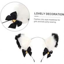 FOMIYES Diadema Con Orejas De Gato Diadema De Gato Esponjoso Cosplay a Del Favor De Partido De Cosplay as Con Orejas De Tela Perder - 3x2 piezas - Ver 1