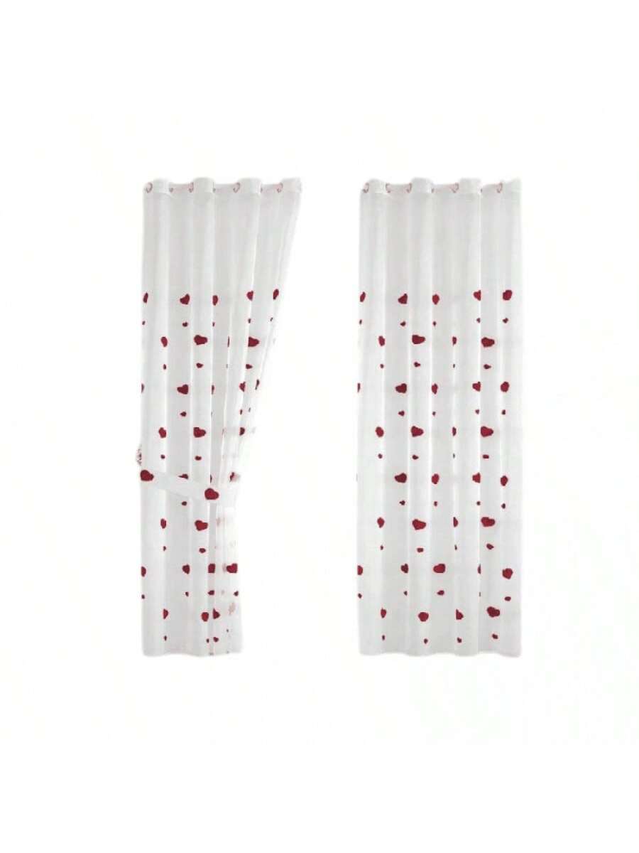 Cortinas transparentes color rojo de alta durabilidad de 140cm*225cm, CORTINA 1 PZ