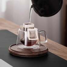 YWDL-taza de café de cristal de doble pared, 200ml, taza de Espresso resistente al calor, taza con aislamiento térmico para Latte, capuchino, juego de vajilla de té - 1 pieza estampada - Ver 4