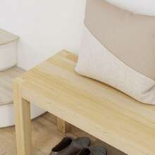 2-Seater Wooden Bench, Dining Bench In Country Style, Kitchen Bench For Living Room, Up To 240 Kg, Pine Wood, Natural, 120x33x45cm - Khaki - View 7