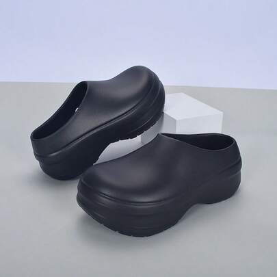 男士休闲拖鞋，情侣镂空厚底慵懒穆勒鞋，沙滩凉鞋，透气男士拖鞋，秋冬款