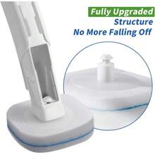 oshang - Escobilla desechable para inodoro suministros de limpieza de inodoro escobilla de inodoro con soporte 14 recambios para limpieza profunda y mantenimiento higiénico del baño - Blanco - Ver 4