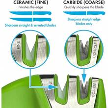 PZW Kitchen IQ Edge Grip - Afilador de cuchillos 2 etapas Verde 12537 - VerdeCarburo - Ver 6