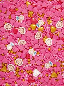 母亲节蛋糕装饰糖粒，适用于烘焙装饰、纸杯蛋糕、母亲节、情人节派对主题 - 彩色 - 查看 13