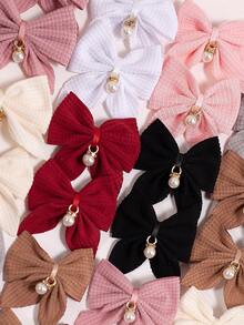 8pcs Random Color Butterfly Pendant Hairclips, Cute & Sweet Hair Accessories For Girls, Suitable For Everyday Or Party Casual Use - Multicolor - View 4