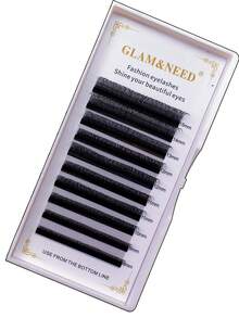 10 Rows Glam&Need New Soft Velvet Clover Bionic Eyelash Extensions, V-Shaped Lashes For Professional Eyelash Stylist, W-Shaped Lashes For Salon Use - D - View 3