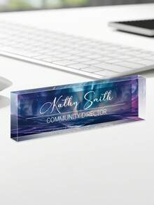 1 Tấm bảng tên để bàn bằng acrylic tùy chỉnh, 24 kiểu - Trang trí văn phòng cá nhân hóa, món quà lý tưởng cho sếp, giáo viên, luật sư, bác sĩ và đồng nghiệp - Hoàn hảo cho lễ tân gia, Giáng sinh, Lễ Tạ ơn, quà tặng cá nhân hóa, quà tặng ngày lễ - Nhiều màu - Xem 24