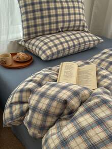 3件套加厚涤纶复古印花床上用品套装，适合男孩、女孩、宿舍、卧室，拉链封口，四季皆宜，柔软透气，适用于单人床、双人床、大号床、特大号床（1个被套，2个枕套，不含填充物） - 彩色 - 查看 10