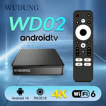 WD02 Android Smart TV Box 2G 16G RK3518 4K Ultra HD Smart Set Top Box Wifi6 Voice Remote Streaming Media Player