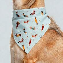 1pc Pet Scarf Bib Bandana, Floral Cute Bow Tie Bib For Dogs - Multicolor - View 3